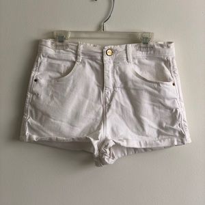 ZARA  white denim jean shorts